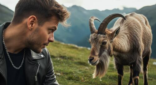 Man and Goat